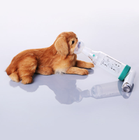 Chambre d'inhalation pour animaux de compagnie avec trois masques en silicone pour administrer des médicaments respiratoires aux chats et aux chiens de différents poids