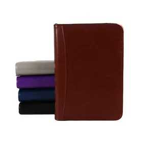 Hot selling China A5 daily notebook business style zipper bag leather diary with custom logo