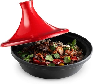 Casserole Slow Cooker 2.4 qt Ceramic Pots <strong>for</strong> <strong>Cooking</strong> and Stew Hand Made Tagine Pot with Lid - Product Image 1
