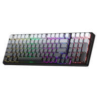 Clavier mécanique de jeu K99Pro 4000mAh avec structure de joint, RGB, Hot Swap, sans fil 2.4Ghz, touches translucides violettes pour PC et bureau