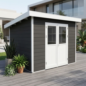 Casette da Giardino Multiuso Serie WPC D con Vetro Antiproiettile Robusto e Finestre a Temperatura Costante, Facili da Installare all'Esterno - Product Image 6