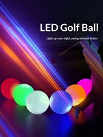 Светодиодный светящийся мяч для гольфа с 3-слойной LED-подсветкой, напрямую от производителя, для ночных гольф-полей и тренировочных площадок, подарок для любителей гольфа