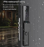 Kunci Pintu Digital Pintar Otomatis Tuya WiFi Sidik Jari Kata Sandi Bel Pintu Aluminium Alloy Pintu Kayu/Baja Penyimpanan Cloud