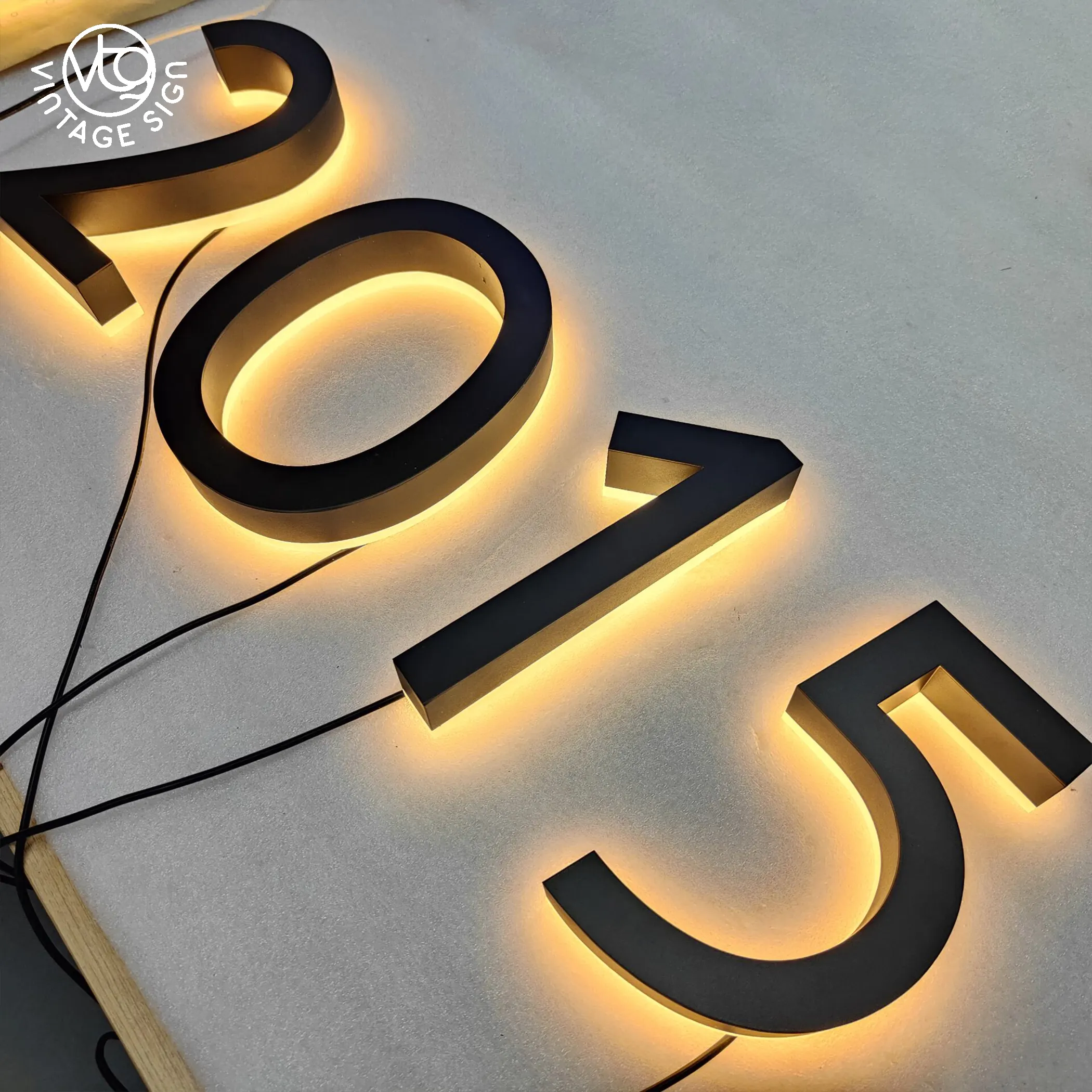Mirror Gold Sign Back Illuminated 3d Acrylic Outdoor Advertising Backlit Metal Letter Signs With Factory Prices