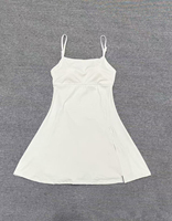 Robe de yoga transpirante anti-exposition à bretelles spaghetti, style européen et américain, avec coussinets de soutien-gorge intégrés, pour le marché transfrontalier