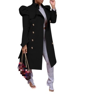 Jual Mantel Kasual dan Jaket Windbreaker Mantel Panjang Fashion Mantel Trench Wanita untuk Perempuan - Product Image 3