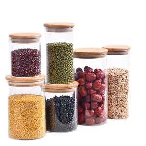 YOLOWE HOMEGlass Eco-Friendly Food Grade Airtight Storage Zipper Lids Modern Kitchen <b>Pantry</b> <b>Labels</b> for Flour Coffee Beans Party - Product Image 1