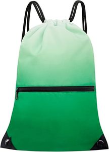 Custom Logo Promotional Gift Sublimation Printed Nylon Polyester <b>Drawstring</b> <b>Backpack</b> Bag With Zipper - Product Image 6