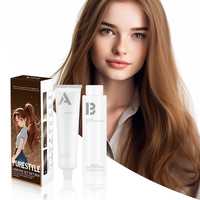 PURESTYLE Crème colorante capillaire permanente européenne sans ammoniaque avec contenant en plastique OXY 11 couleurs 100ml*2 Application facile