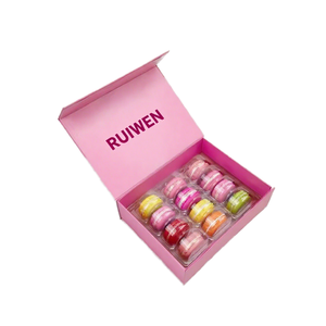 Tùy chỉnh đầy màu sắc các tông gấp magnetic-kín hộp quà tặng, <span class=keywords><strong>Macaron</strong></span> cookie và món tráng miệng bao bì hộp với nắp từ - Product Image 1