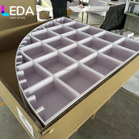 LEDA Eventbedarf Partydekoration Glänzend Weiße Hochzeitsbühne Runde Acryl-Plattform Bühne