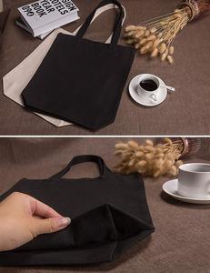Tùy Chỉnh Bán Buôn Đen 12Oz Cotton <span class=keywords><strong>Canvas</strong></span> <span class=keywords><strong>Tote</strong></span> Bag Với Logo - Product Image 5