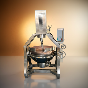 Pot à sucre en cuivre certifié CE |   Marmite industrielle de 50-500 L pour caramel, khoya, toffee, confiture - Électrique/Gaz | Bouilloire en cuivre - Product Image 1