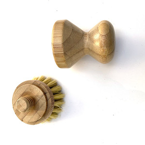 Kitchen Bamboo Wood Wooden <strong>Hand</strong> Scrub <strong>Brush</strong> Eco Bamboo Dish <strong>Brush</strong> with Replaceable Head - Product Image 2
