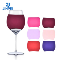 Housse de refroidissement pour verre à vin en néoprène vierge pour sublimation, multicolore, réutilisable, support pour gobelet, pour mariage, fête, logo personnalisé, vente en gros