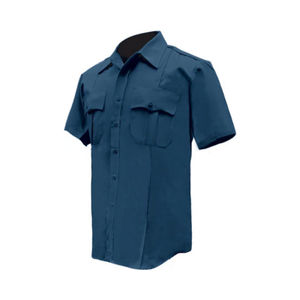 Uniforme de garde de sécurité pour hommes personnalisé chemise kaki manches courtes en coton polyester avec poches poitrine fabriqué au Vietnam - Product Image 1
