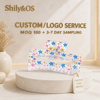Shily&OS Custom Dierenprint Krabklem 8,5cm Vierkant Luipaard Koe Rock Stripe Amber Zand Flow Haaraccessoire Groothandel