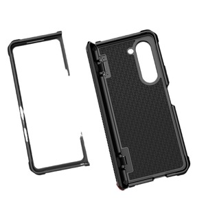 Suitable for Samsung foldable <b>phone</b> FOLD5, featuring a spring hinge and a striped, invisible <b>stand</b> - Product Image 5