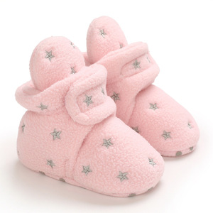 Neonato Infantile Del Bambino Della Ragazza Del Ragazzo Del Cotone Stivaletti Rimanere Sulla Pistoni Del Calzino Morbido Scarpe Stivali Della Caviglia Del Bambino della Greppia Scarpe Invernali - Product Image 3