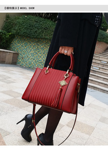 Bolso de mano clásico de piel sintética de alta calidad para mujer con asa superior y borlas, ideal para negocios - ¡Gran oferta! - Product Image 5