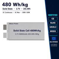 Batterie Lipo pour drones UAV, cellule en sachet 480Wh/kg 3.7V 69000mAh en silicium-carbone (SiC) 36Ah/40Ah/69Ah/80Ah, batterie à semi-conducteurs