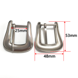 Fibbia a Perno Singolo in Lega di Alta Qualità da 25mm, Fibbia Regolabile in Nichel per Cinture in Pelle, Resistente e di Alta Qualità - Product Image 2