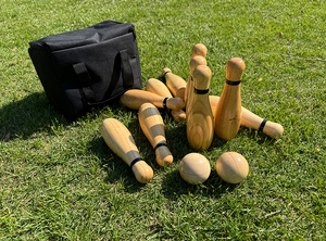 Juego de Bolos para Niños de Madera de Caucho Duradera, Personalizable, con 6-7 Bolas de Peso de 50-54 kg, para Deportes en Interiores/Exteriores, Más Vendido - Product Image 4