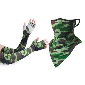 Cycling Arm Sleeves With Neck Warmer Ice Silk Anti Uv Protection For Outdoor Summer Riding Unisex Adult - Product Image 2