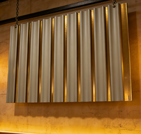 Vente flash : panneau mural décoratif en polystyrène PS de 200 mm pour l'intérieur de la maison, lattes décoratives en charbon de bois