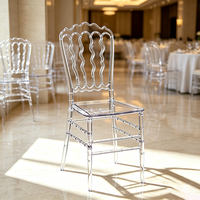Chaise en acrylique transparente personnalisée en gros pour mariage, événement, banquet, chaise de salle à manger en plastique transparent comme du cristal pour fête