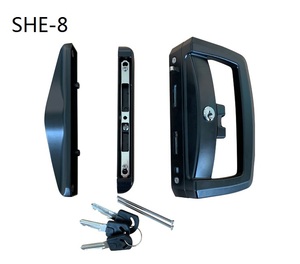 Juego de cerradura de puerta deslizante, aleación de aluminio, serie SHE, interior/delgada, para Australia - Product Image 2