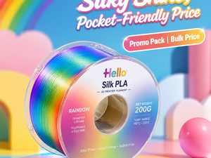 Filamento para Bolígrafo 3D Hello Silk PLA 1.75mm 200g, Paquete Aleatorio Arcoíris, Precio Bajo al por Mayor para Bolígrafos de Impresión 3D e Impresoras FDM - Product Image 6