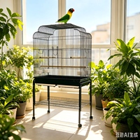 Cage à oiseaux pour perroquets avec roulettes et mangeoire en plastique, en fer et plastique, écologique, pour usage intérieur/extérieur