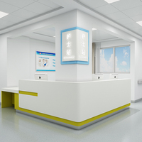 Poste d'infirmière Comptoir de service aux patients Bureau d'information Mobilier d'hôpital Design moderne durable multifonctionnel