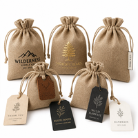 Sac à cordon en jute naturel écologique avec logo personnalisé, emballage durable, vente en gros pour bijoux, grains de café
