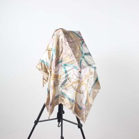Op maat gemaakte digitale print imitatie zijden sjaals lange vierkante chiffon zijden sjaal foulards design