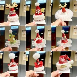 <b>Christmas</b> Hair <b>Clips</b> Set Cute Santa Hat Reindeer Antler Designs Festive Hair Accessories for Women Kids Ideal for Parties - Product Image 2