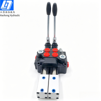 Vanne de commande directionnelle monobloc manuelle et pneumatique à double action DCV40 40L/Min, distributeur hydraulique