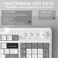 Teclado Inalámbrico Tri-Modo AULA F3099 con Retroiluminación RGB, Recargable, Silencioso y Ergonómico para PC de Escritorio y Gamers