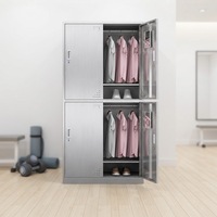 Armoire de rangement industrielle en acier inoxydable, étanche, pour personnel et écoles