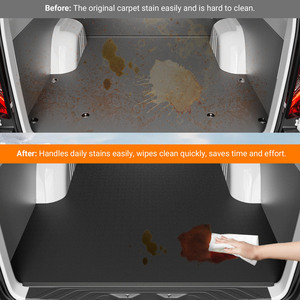 Tapis de coffre compatible avec <span class=keywords><strong>Mercedes</strong></span>-Benz Sprinter 2006-2025, tapis de coffre pour fourgons longs uniquement, revêtement de sol de coffre en TPE - Product Image 3