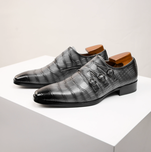 UP-6085r 46 47 bureau d'affaires bout pointu hommes chaussures habillées grande taille mariage sans lacet chaussures de marche - Product Image 5