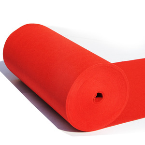 Alfombra <span class=keywords><strong>de</strong></span> exposición lisa <span class=keywords><strong>de</strong></span> terciopelo no tejido carmesí profundo con acabado satinado Premium para grandes bodas catedrales lugares poliéster - Product Image 1