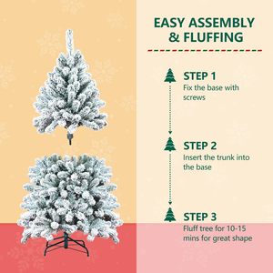 Árbol de Navidad Artificial de Alta Calidad de 1.5m, 1.8m, 2.1m, 2.3m, con Bisagras, de PE/PVC, con Efecto Nieve, Resistente al Fuego y Ecológico - Product Image 3