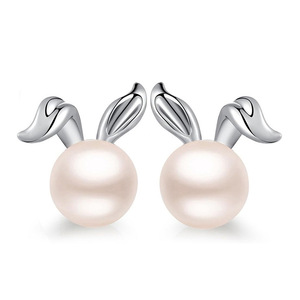 Orecchini a Perno a Forma di Coniglio con Orecchie Lunghe per Donne, Accessori per Uso Quotidiano - Product Image 1