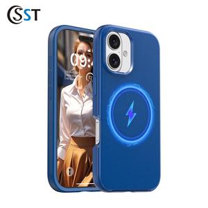 Magnétique Nouveau <span class=keywords><strong>Sym</strong></span> Antichoc Anti Chute Mobile Téléphone Étuis De Protection pour iPhone 16 Coloré PC TPU Matériel Téléphone Couverture Arrière - Product Image 4