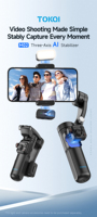 TOKQI-M02 Nouveau stabilisateur à trois axes M02 Tête de caméra intelligente Modes de suivi multiples Suivi du visage