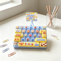 Porte-clés anti-stress clavier mécanique 26 touches, jouet de décompression en plastique, breloque de sac, accessoire de bureau, vente en gros