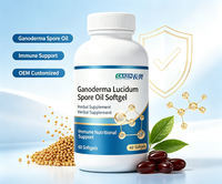 Gélules d'huile de spores de Ganoderma Lucidum à marque privée – Compléments alimentaires à base de plantes pour le soutien immunitaire et nutritionnel – Capsules molles personnalisables OEM