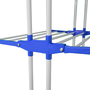 <span class=keywords><strong>Armoire</strong></span> double multifonctionnelle en acier pour salle de bain Support métallique pliable pour le salon Support mural pour le séchage du linge Vêtements - Product Image 4